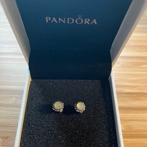 Pandora Aquamarine Birthstone Stud Earrings
